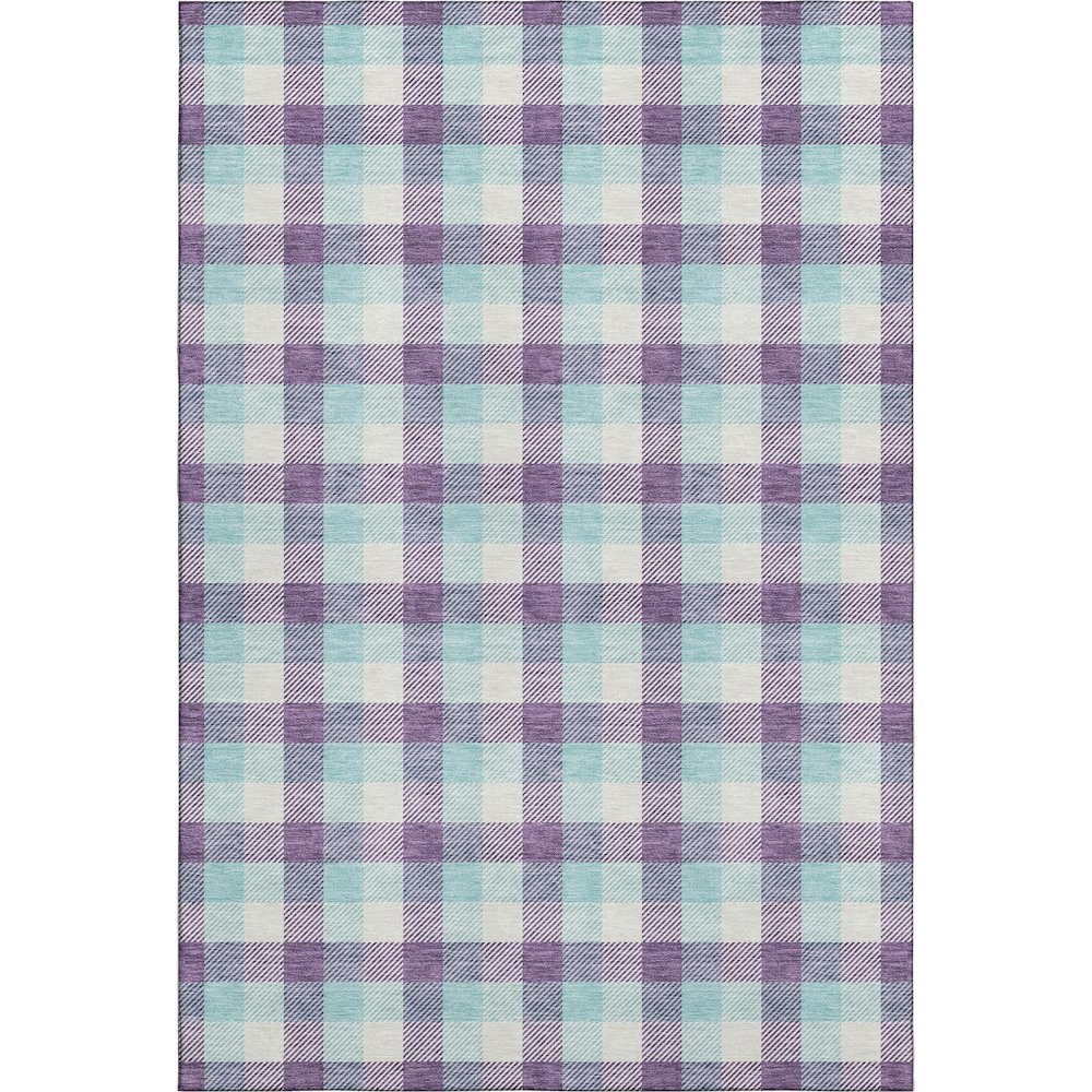 Premium Machine Washable Mayfield AMF1053 Purple 8' x 10' Rug. Picture 1