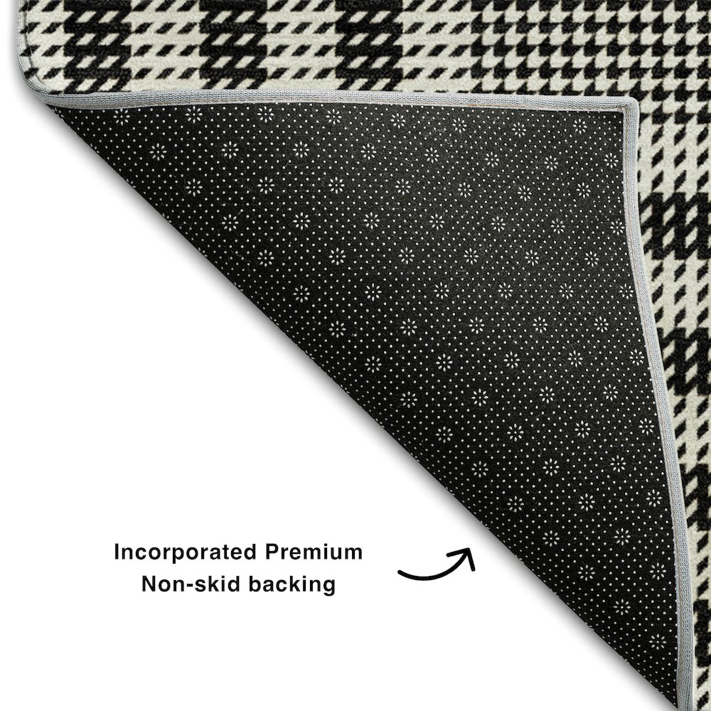 Premium Machine Washable Mayfield AMF1054 Black 3' x 5' Rug. Picture 2