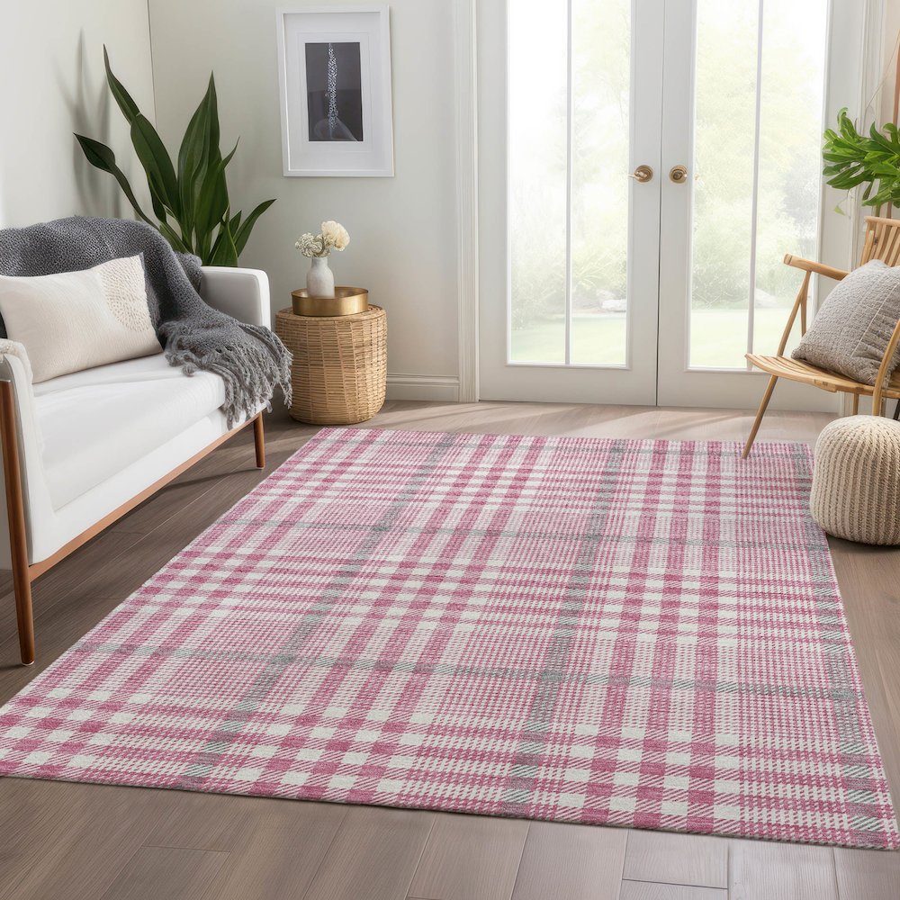 Premium Machine Washable Mayfield AMF1054 Blush 8' x 10' Rug. Picture 6