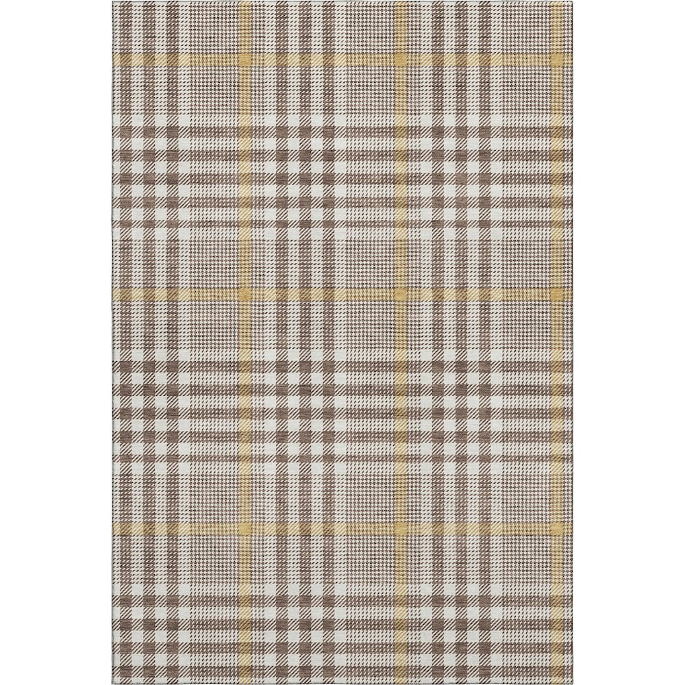 Premium Machine Washable Mayfield AMF1054 Brown 8' x 10' Rug. Picture 1