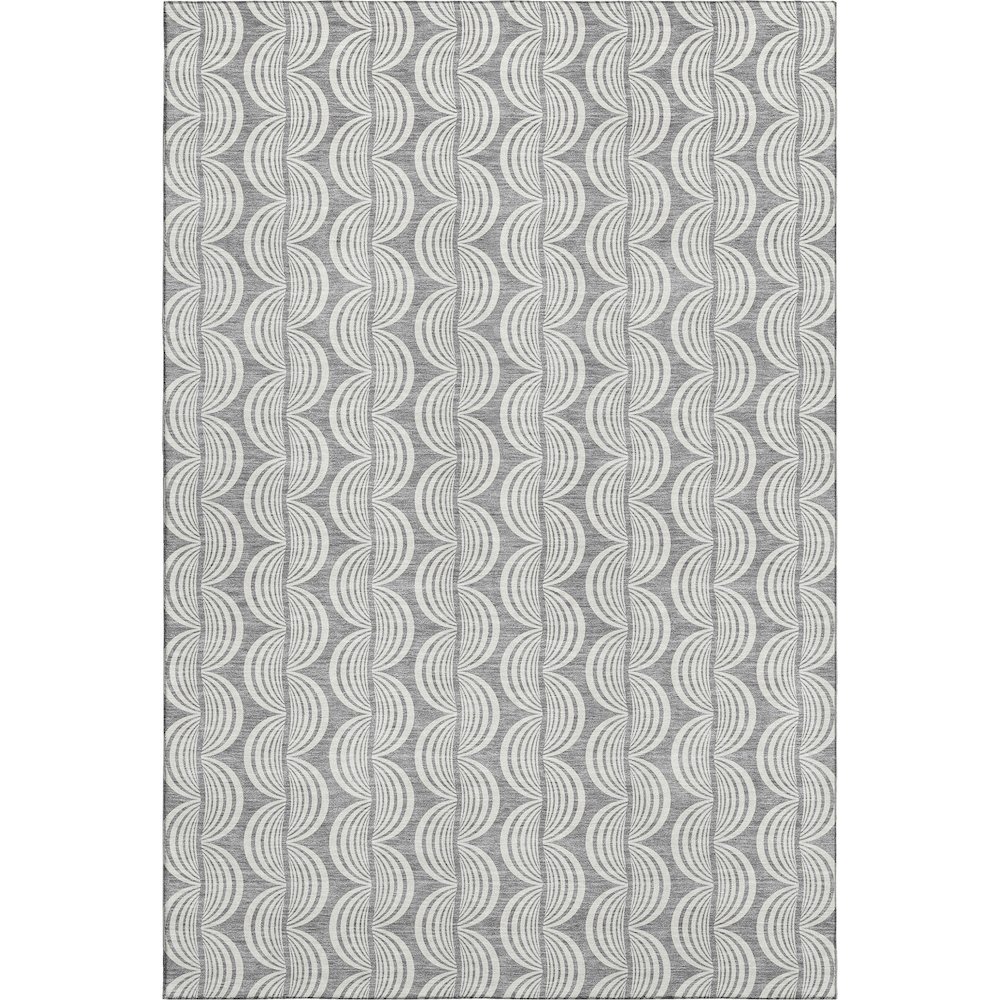 Premium Machine Washable Mayfield AMF1055 Gray 8' x 10' Rug. Picture 1
