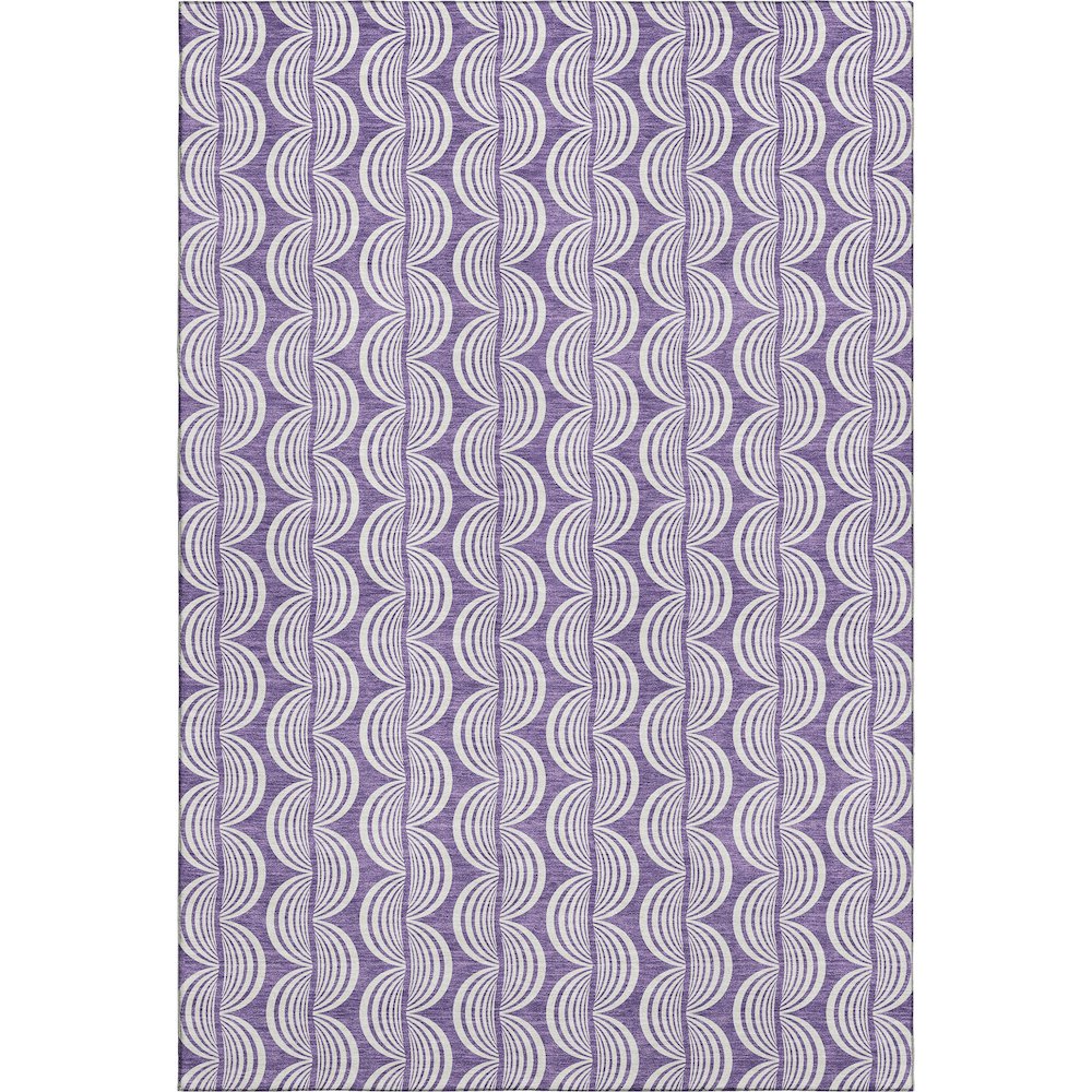 Premium Machine Washable Mayfield AMF1055 Purple 8' x 10' Rug. Picture 1