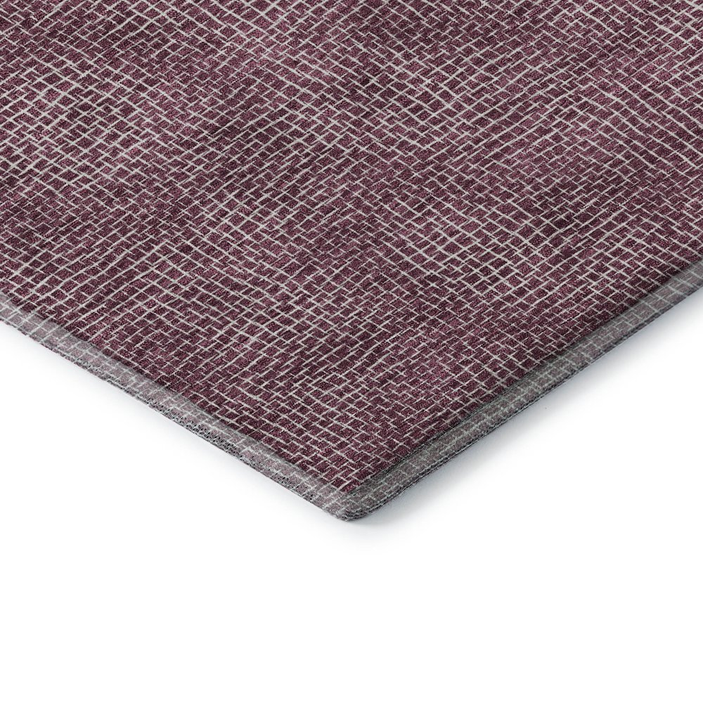 Premium Machine Washable Mayfield AMF1057 Eggplant 3' x 5' Rug. Picture 3