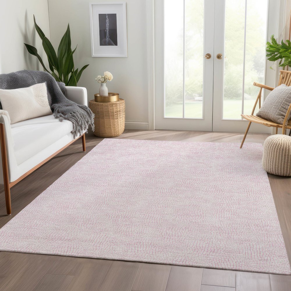 Premium Machine Washable Mayfield AMF1058 Pink 8' x 10' Rug. Picture 6