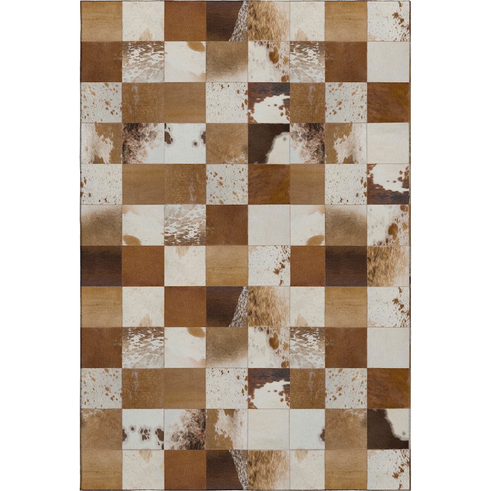 Premium Machine Washable Mayfield  Brown 8' x 10' Rug. Picture 1
