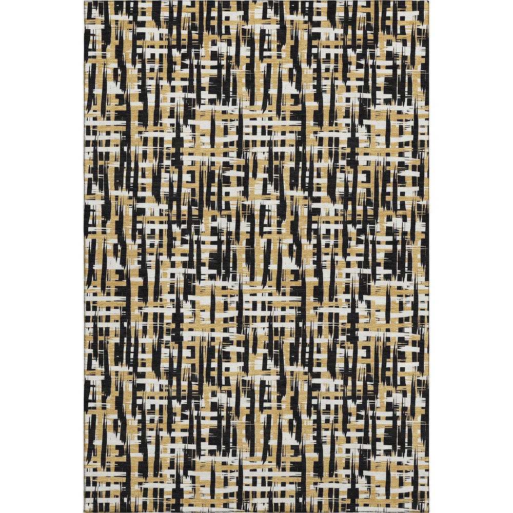 Premium Machine Washable Mayfield AMF1060 Black 8' x 10' Rug. Picture 1