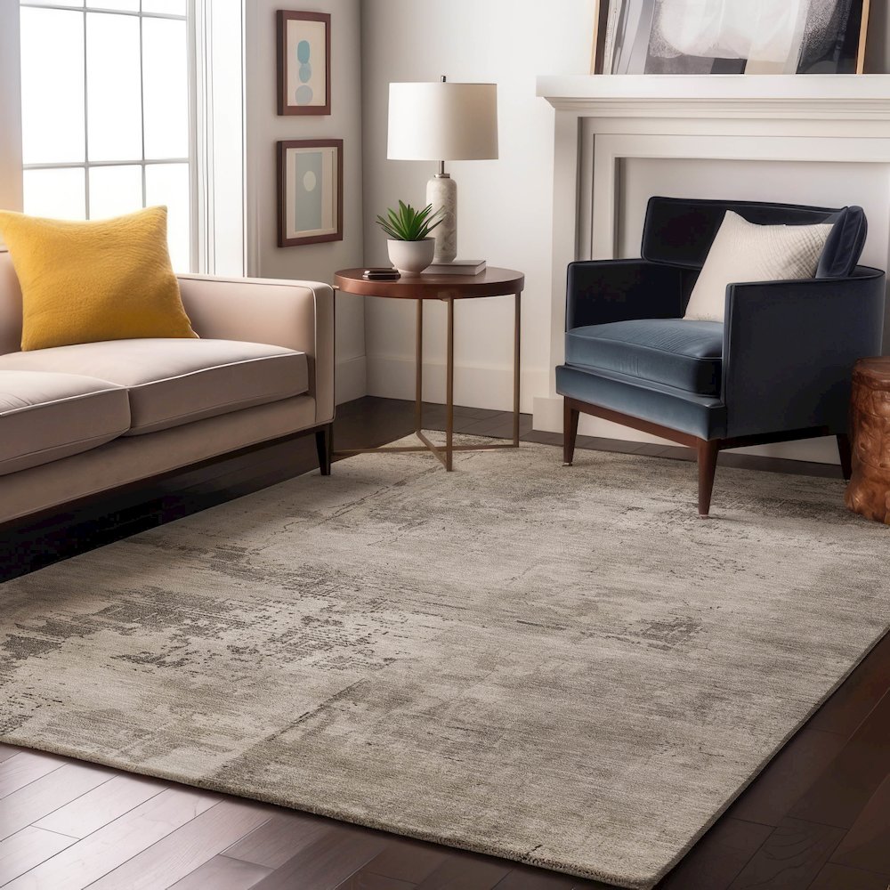 Premium Machine Washable Mayfield AMF1062 Beige 8' x 10' Rug. Picture 5