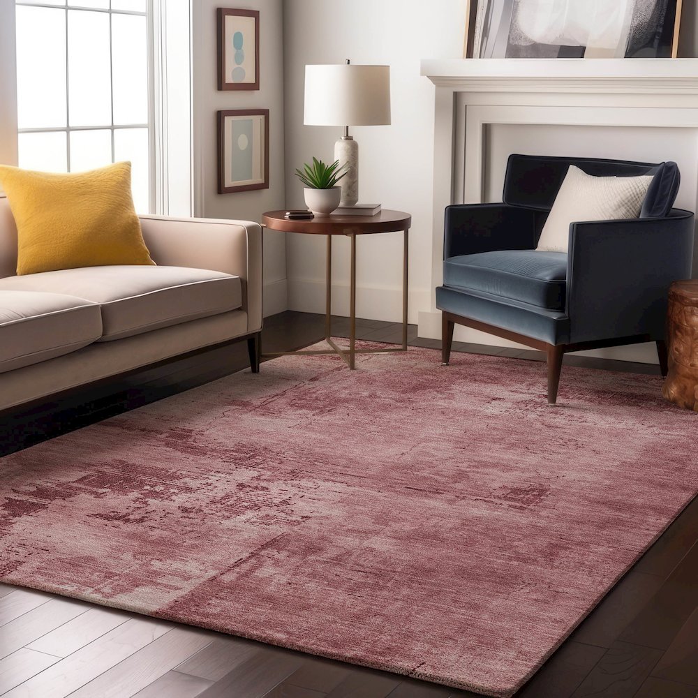 Premium Machine Washable Mayfield AMF1062 Blush 8' x 10' Rug. Picture 5