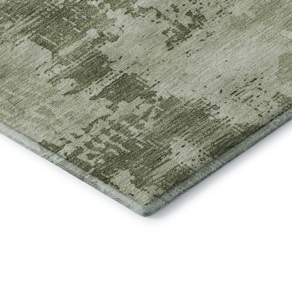 Premium Machine Washable Mayfield AMF1062 Olive 3' x 5' Rug. Picture 3
