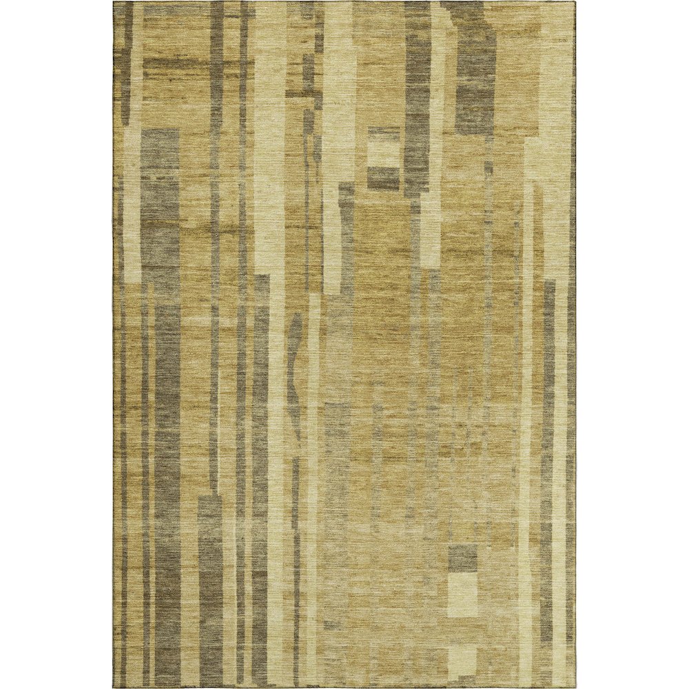 Premium Machine Washable Mayfield AMF1063 Gold 8' x 10' Rug. Picture 1
