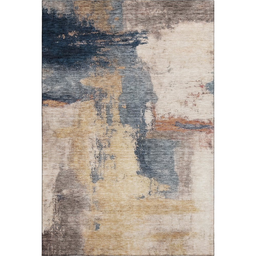 Premium Machine Washable Mayfield AMF1068 Gold 8' x 10' Rug. Picture 1