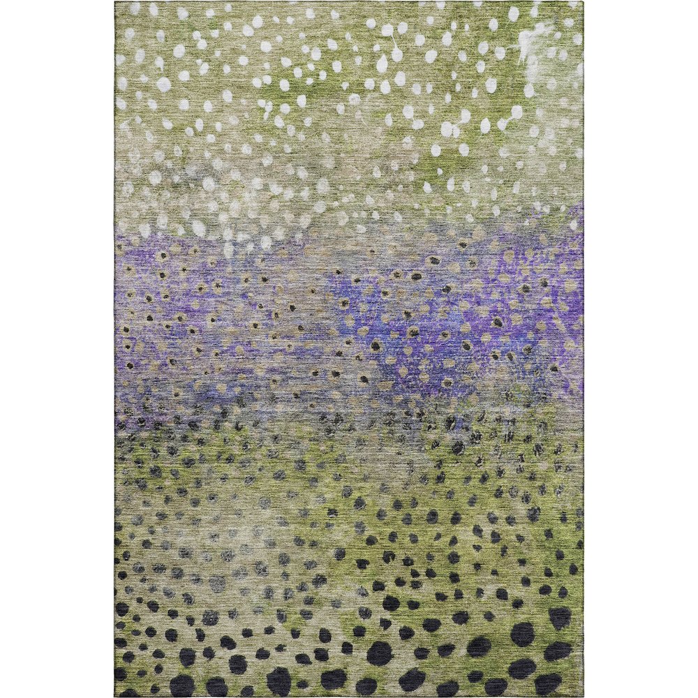 Premium Machine Washable Mayfield AMF1074 Green 8' x 10' Rug. Picture 1