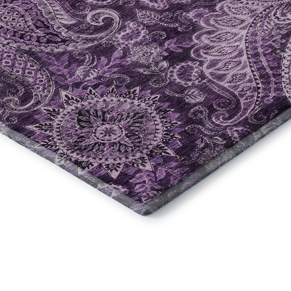 Premium Machine Washable Mayfield AMF1078 Purple 3' x 5' Rug. Picture 3