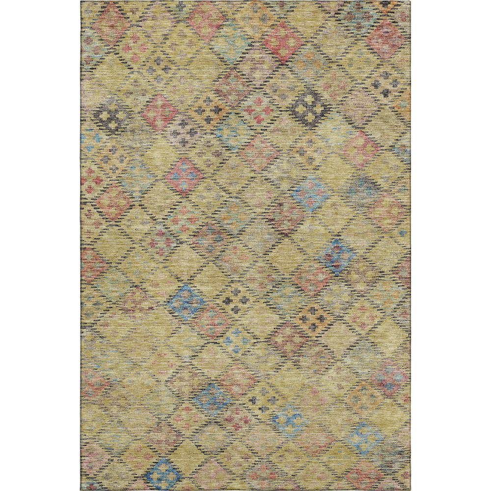 Premium Machine Washable Mayfield AMF1081 Gold 8' x 10' Rug. Picture 1