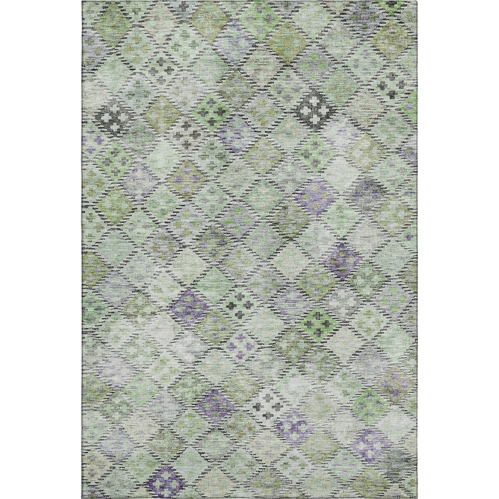 Premium Machine Washable Mayfield AMF1081 Green 8' x 10' Rug. Picture 1