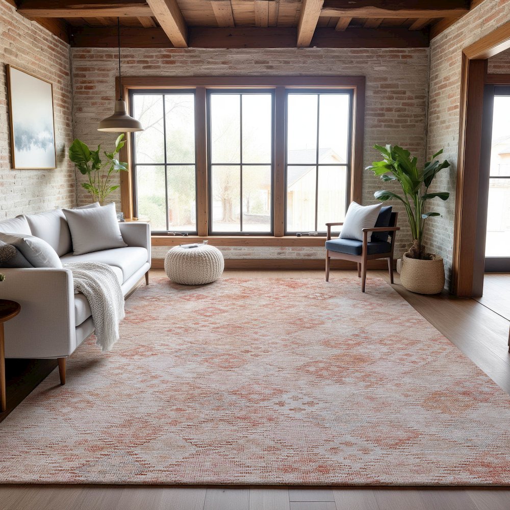 Premium Machine Washable Mayfield AMF1081 Pink 8' x 10' Rug. Picture 5