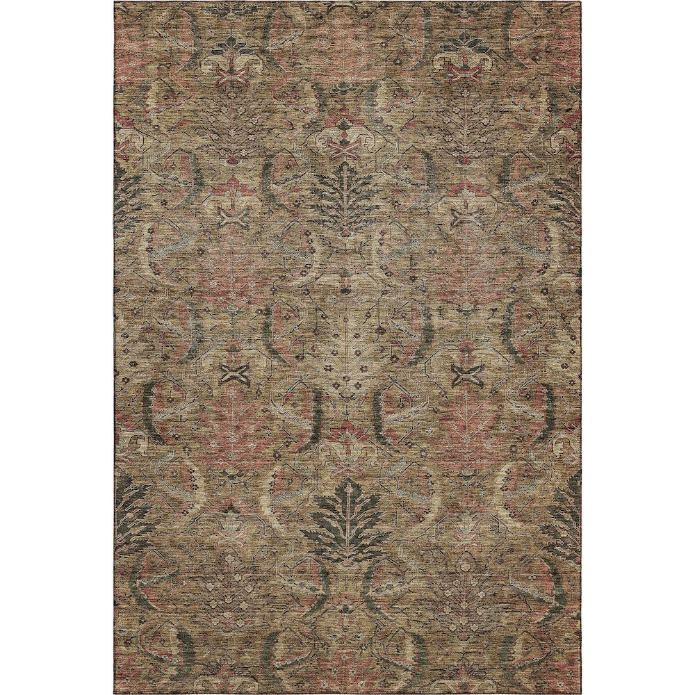Premium Machine Washable Mayfield AMF1082 Brown 8' x 10' Rug. Picture 1