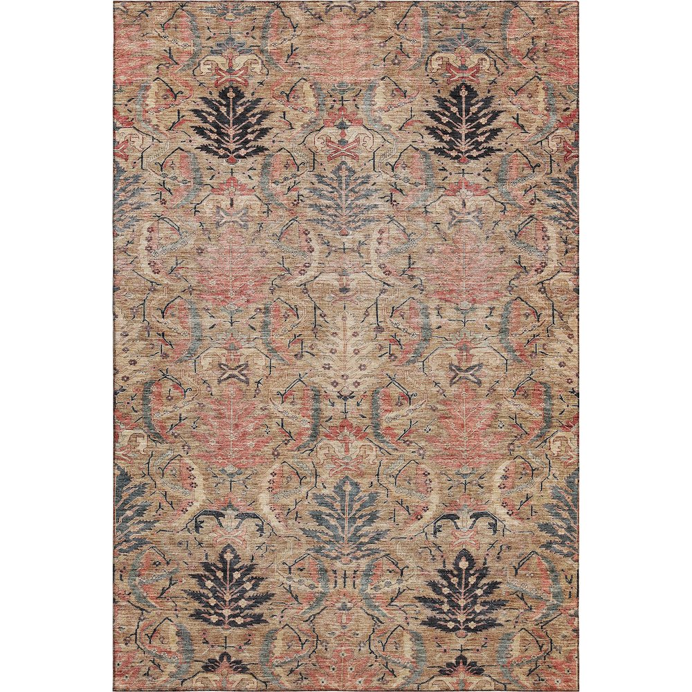 Premium Machine Washable Mayfield AMF1082 Khaki 8' x 10' Rug. Picture 1
