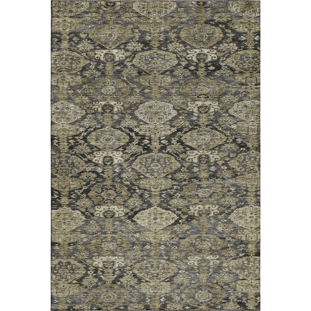 Premium Machine Washable Mayfield AMF1084 Charcoal 8' x 10' Rug. Picture 1