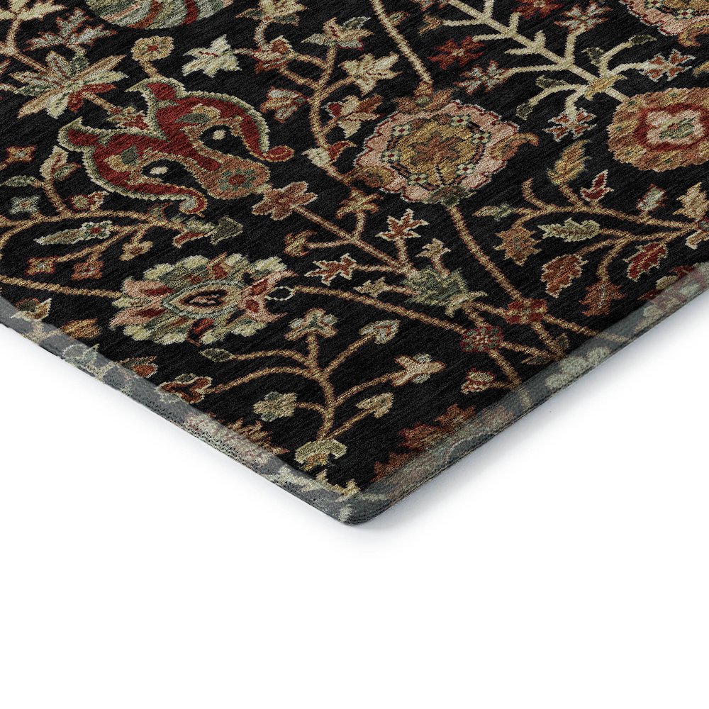 Premium Machine Washable Mayfield AMF1085 Black 3' x 5' Rug. Picture 3