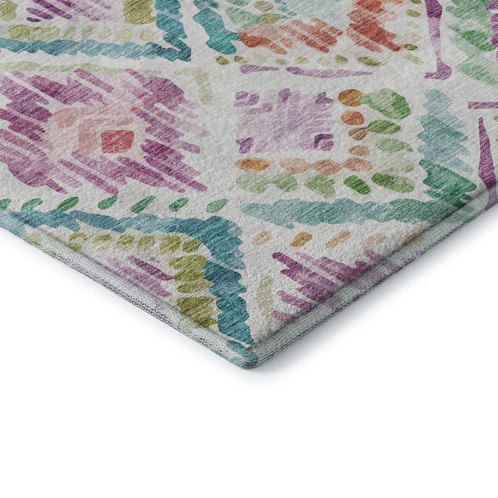 Premium Machine Washable Mayfield AMF1088 Teal 3' x 5' Rug. Picture 3