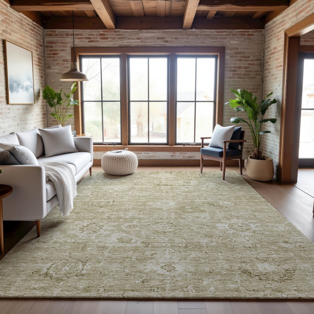 Premium Machine Washable Mayfield AMF1089 Beige 8' x 10' Rug. Picture 5