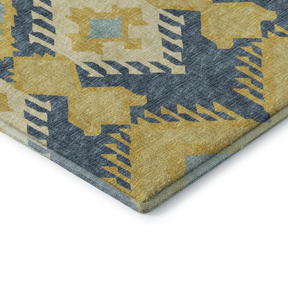 Premium Machine Washable Mayfield  Yellow 3' x 5' Rug. Picture 3