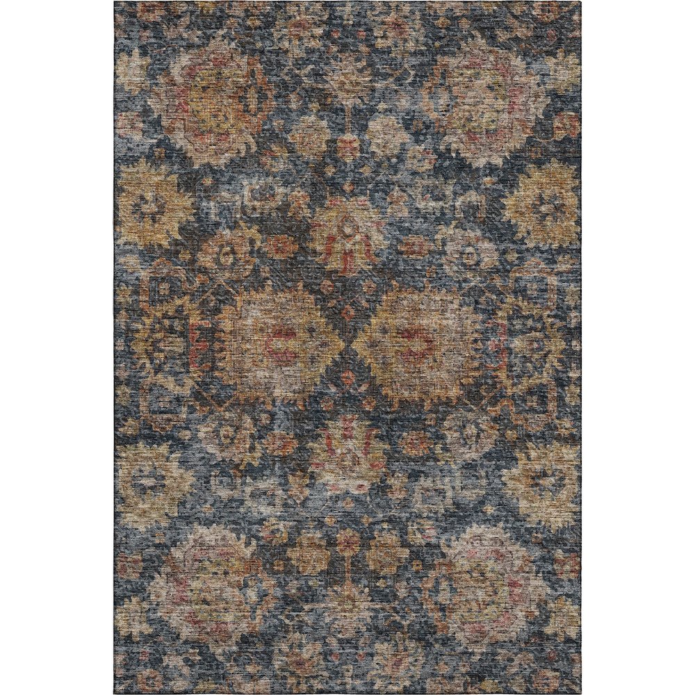 Premium Machine Washable Mayfield AMF1094 Navy 8' x 10' Rug. Picture 1