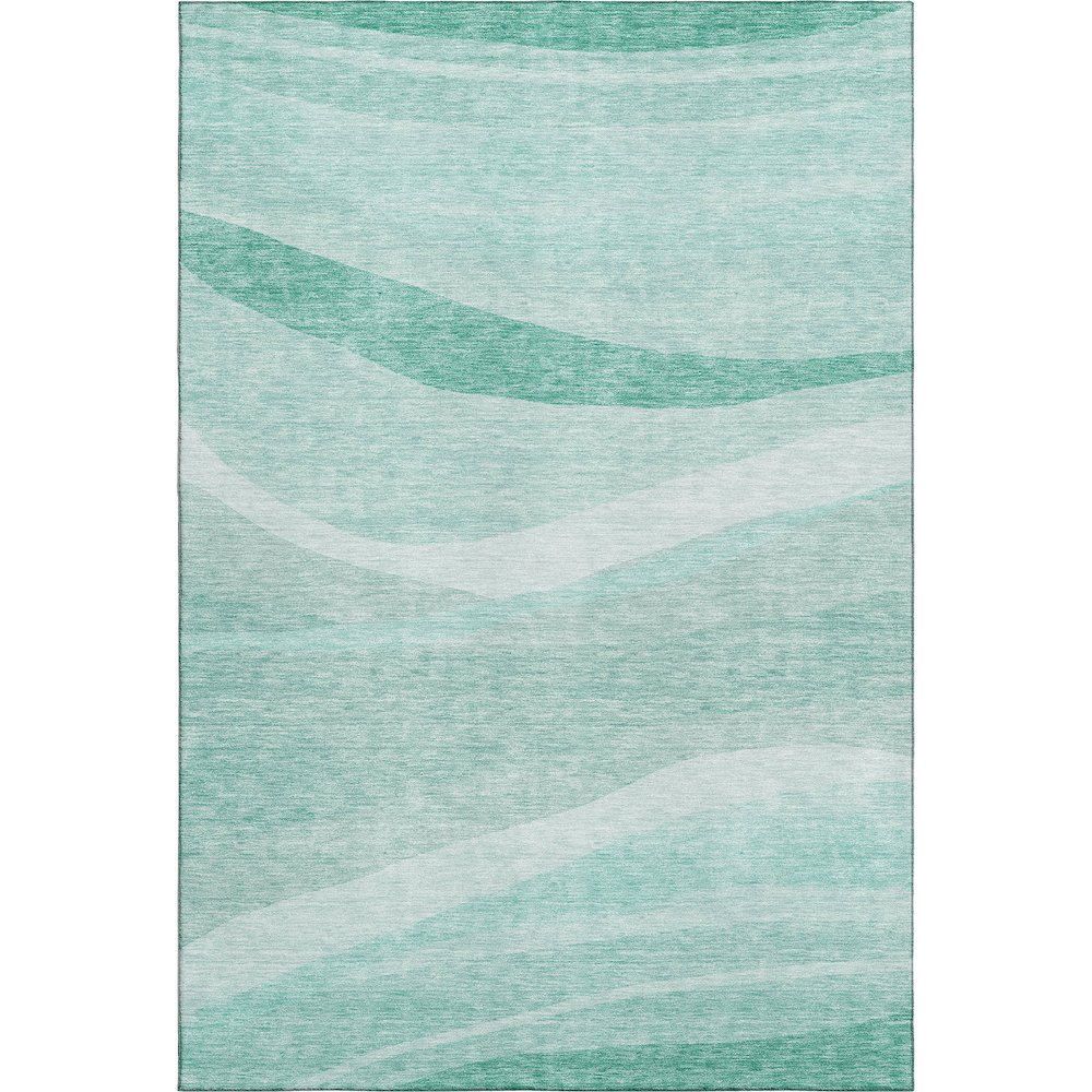 Premium Machine Washable Mayfield AMF1099 Aqua 8' x 10' Rug. Picture 1