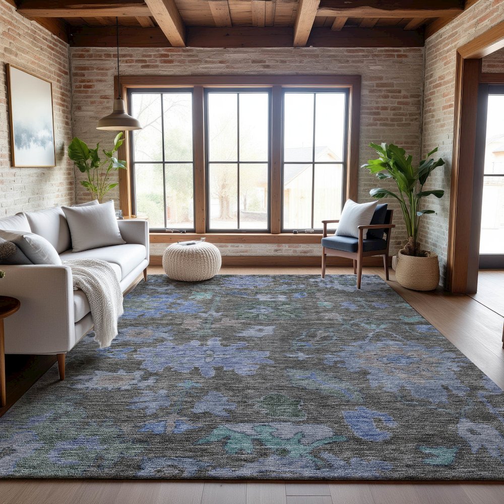Premium Machine Washable Mayfield AMF1108 Taupe 8' x 10' Rug. Picture 5