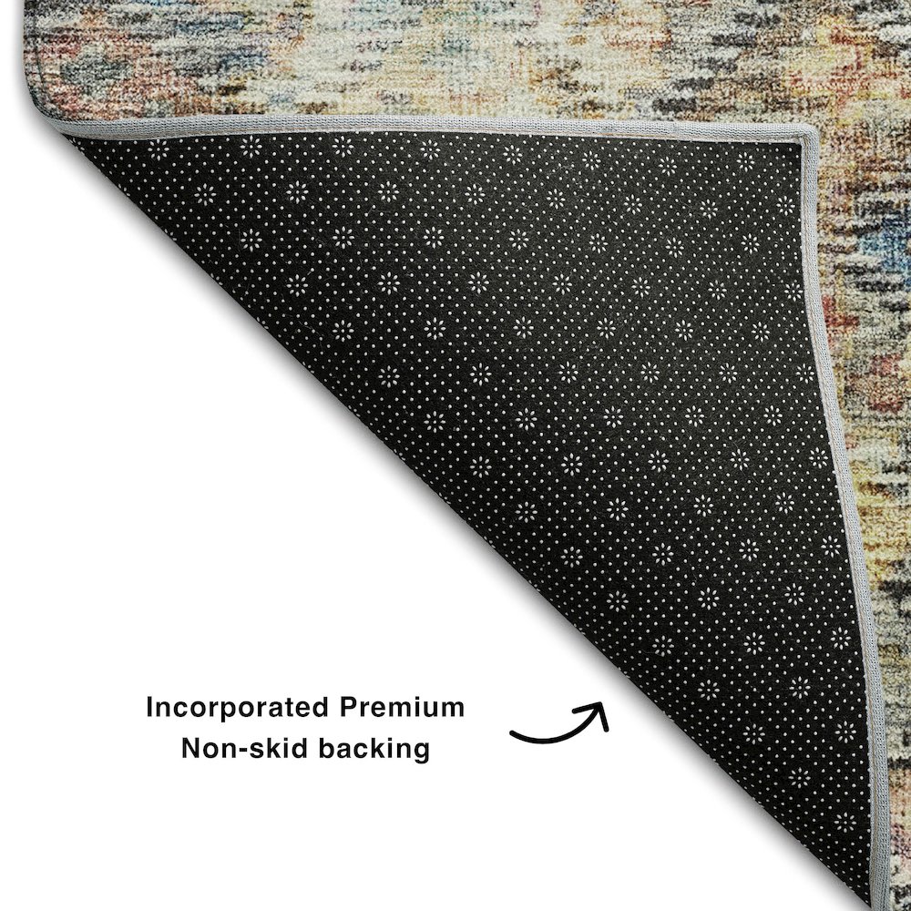 Premium Machine Washable Mayfield AMF1109 Gold 3' x 5' Rug. Picture 2