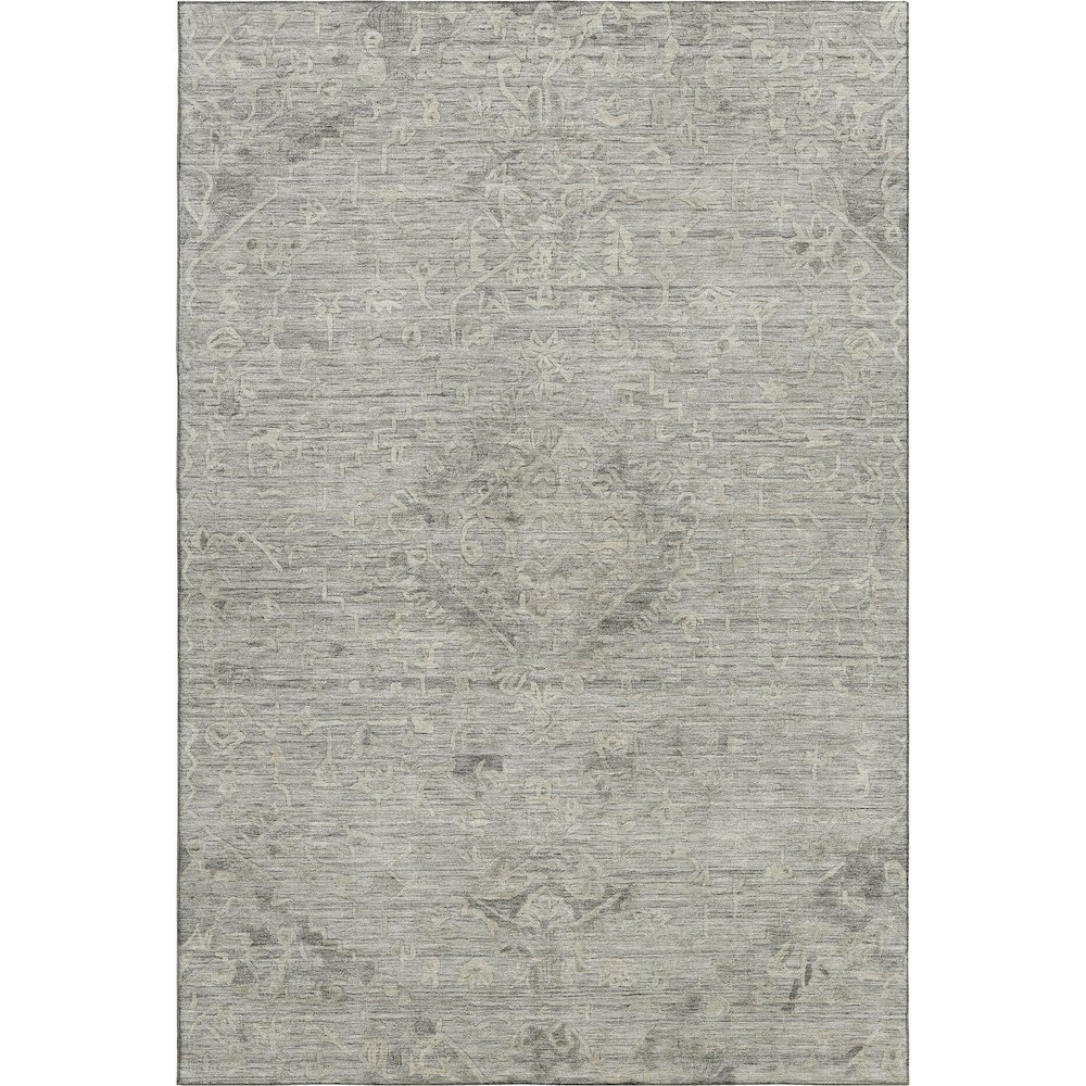 Premium Machine Washable Mayfield AMF1111 Pewter 8' x 10' Rug. Picture 1