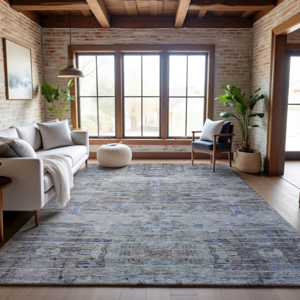 Premium Machine Washable Mayfield AMF1112 Taupe 8' x 10' Rug. Picture 5
