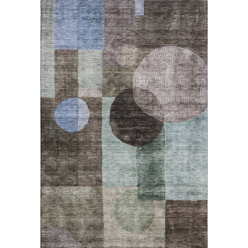 Premium Machine Washable Mayfield AMF1114 Brown 8' x 10' Rug. Picture 1
