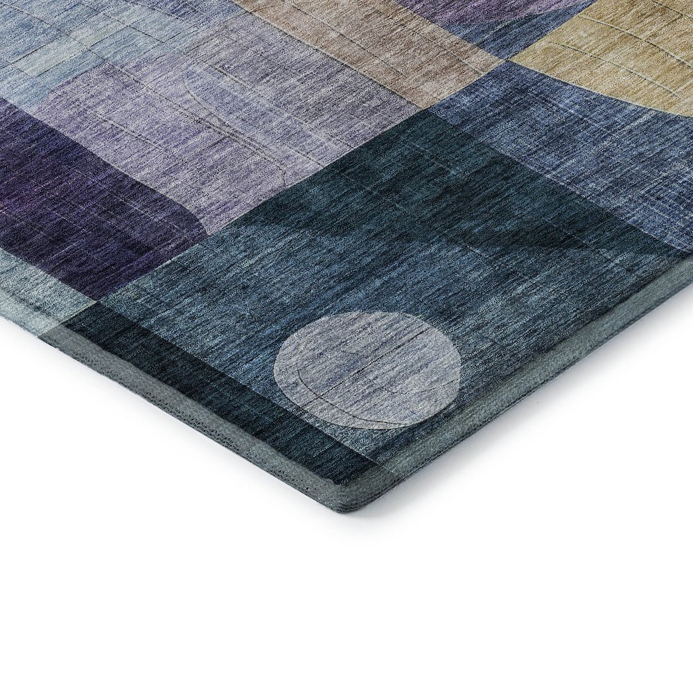 Premium Machine Washable Mayfield AMF1118 Blue 3' x 5' Rug. Picture 3