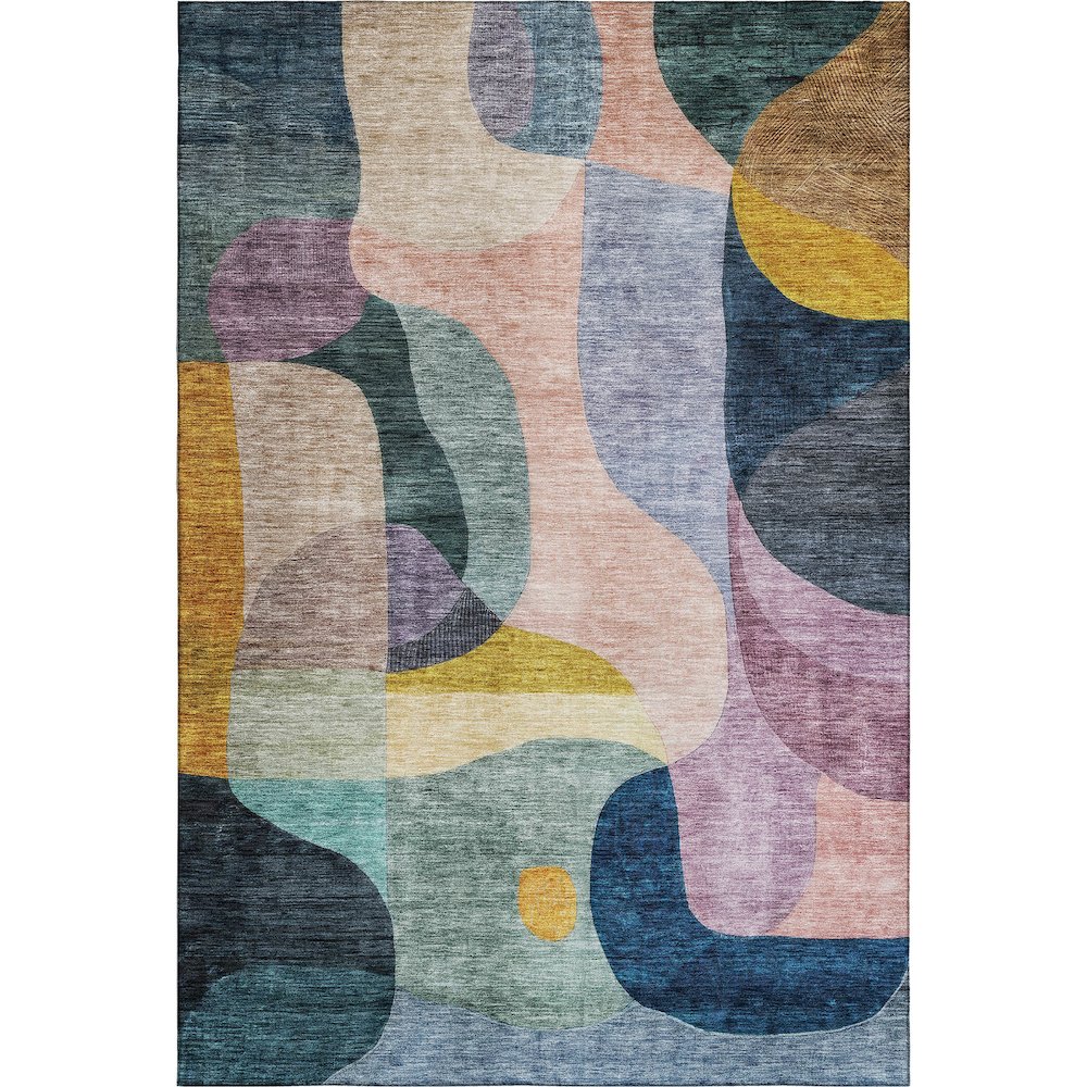 Premium Machine Washable Mayfield AMF1119 Green 8' x 10' Rug. Picture 1