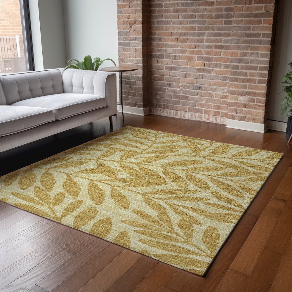 Premium Machine Washable Mayfield  Gilded 8' x 10' Rug. Picture 6