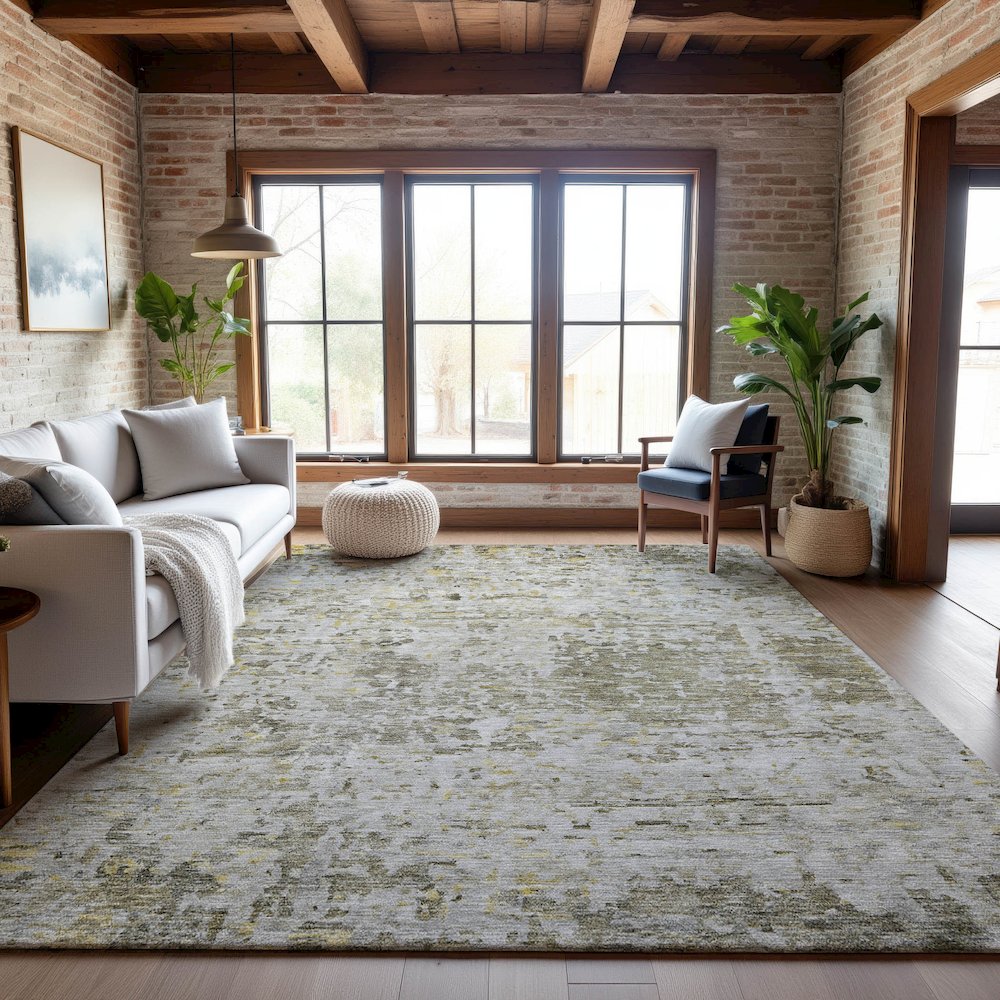 Premium Machine Washable Mayfield AMF1128 Taupe 8' x 10' Rug. Picture 5