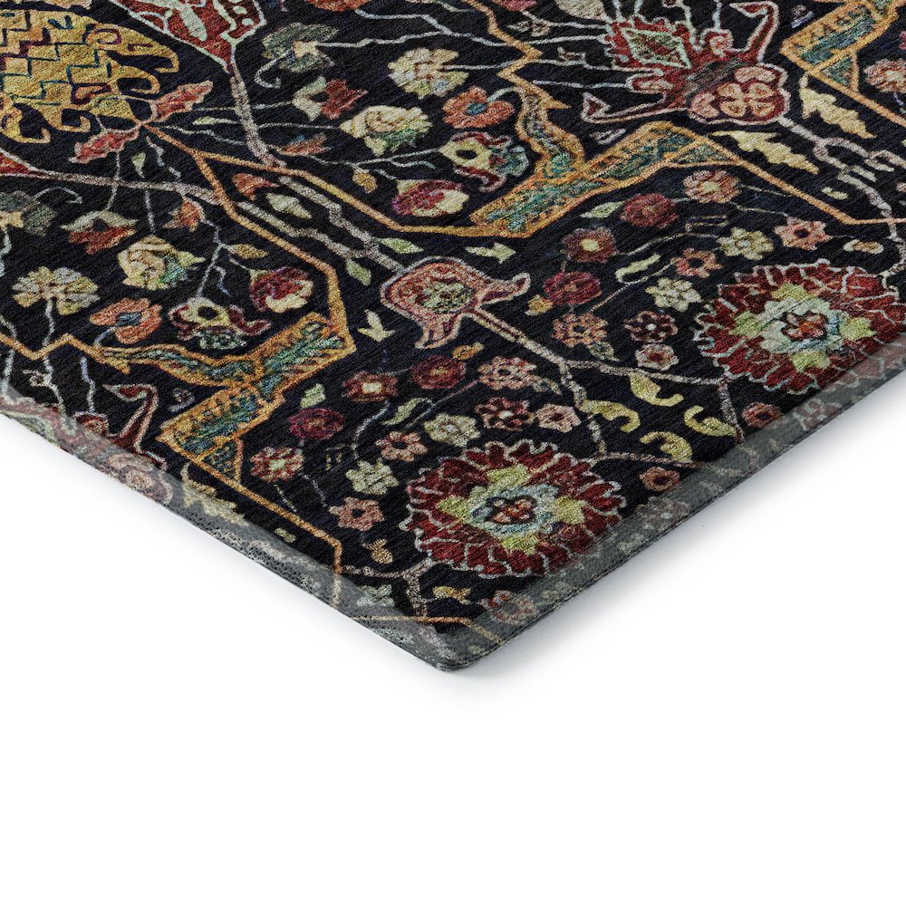 Premium Machine Washable Mayfield AMF1132 Black 3' x 5' Rug. Picture 3
