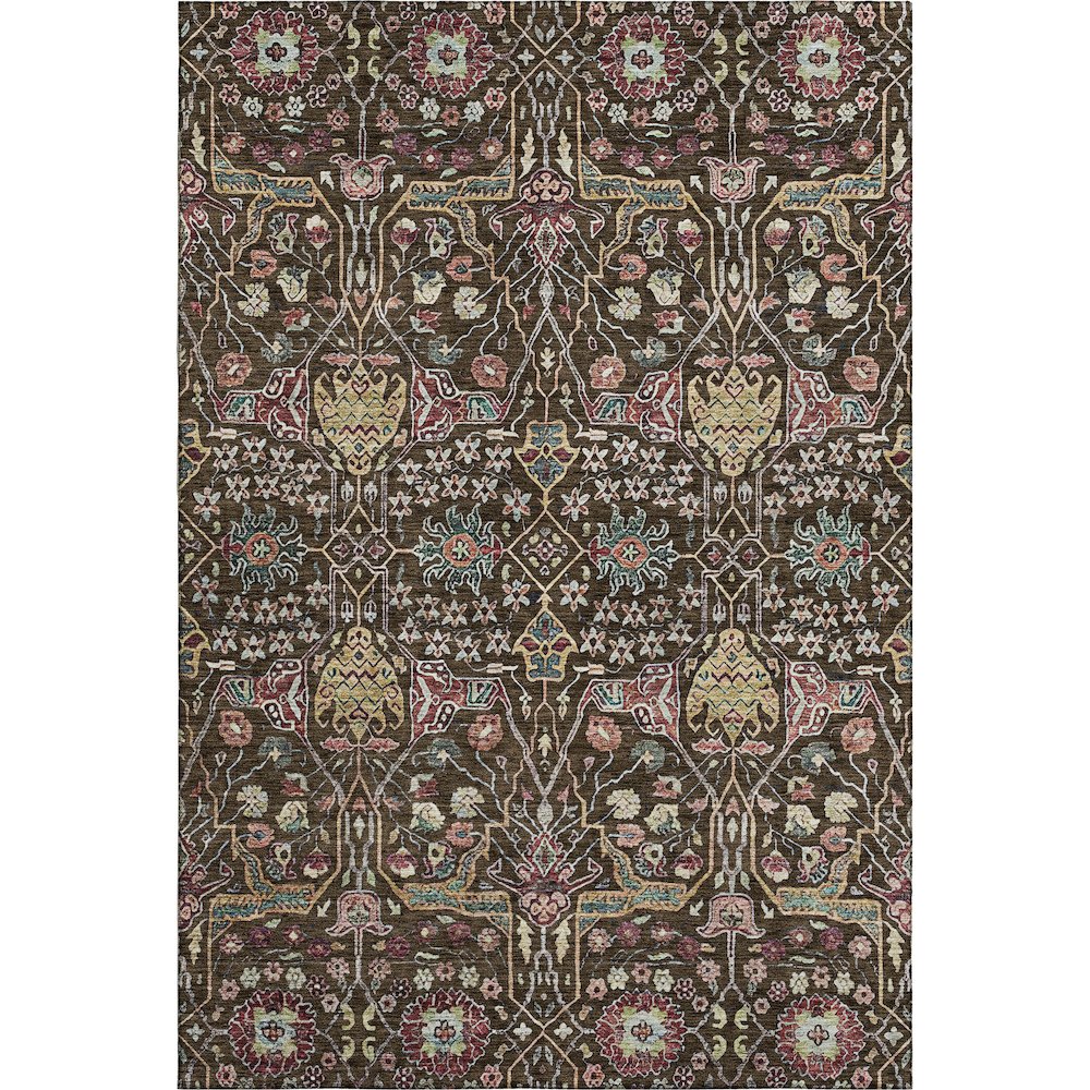 Premium Machine Washable Mayfield AMF1132 Chocolate 8' x 10' Rug. Picture 1