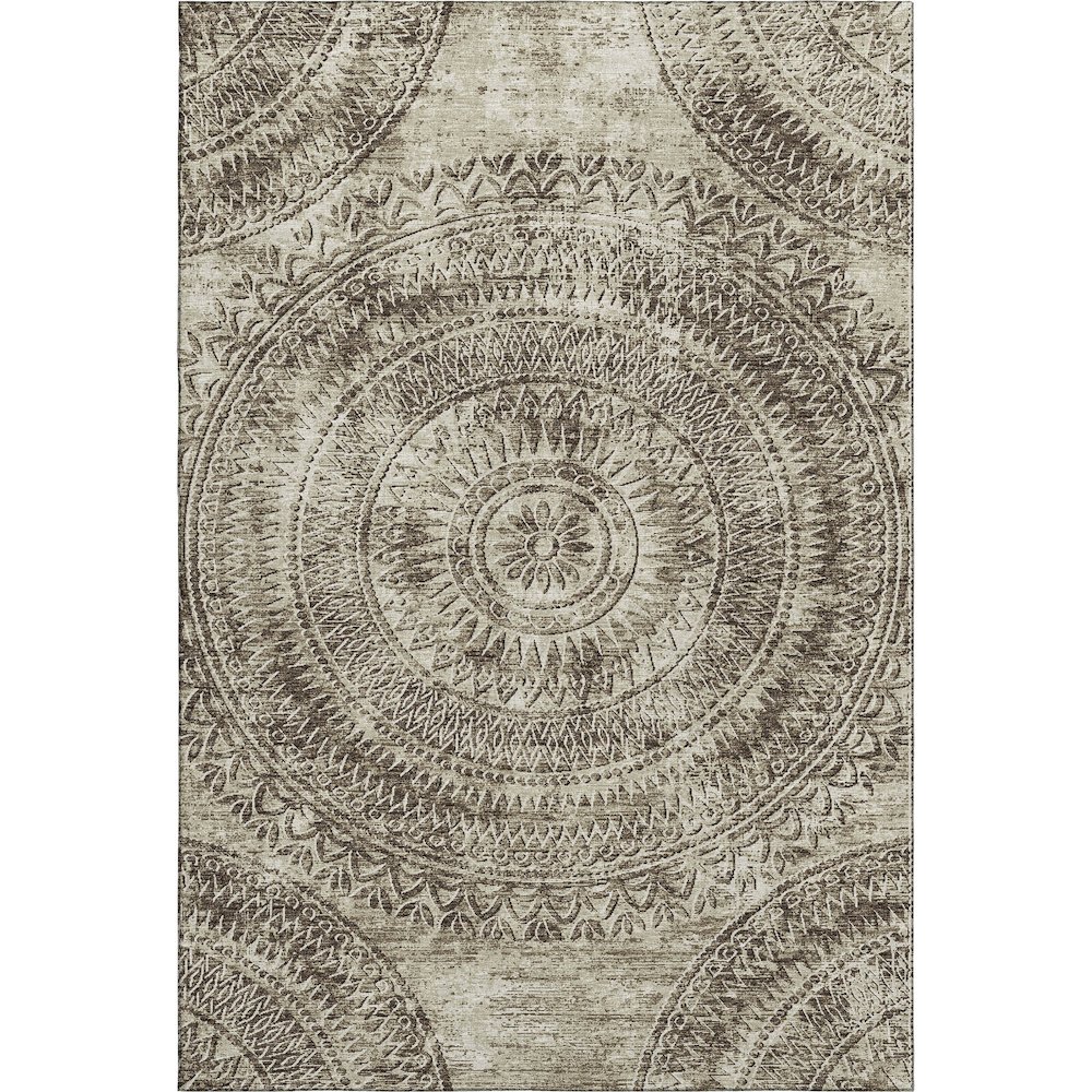 Premium Machine Washable Mayfield  Brown 8' x 10' Rug. Picture 1