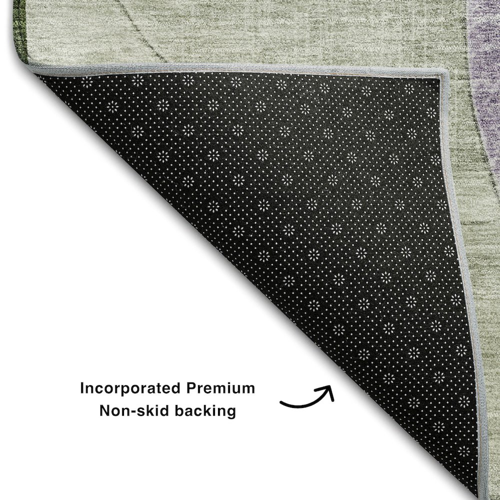 Premium Machine Washable Mayfield AMF1140 Lavender 3' x 5' Rug. Picture 2