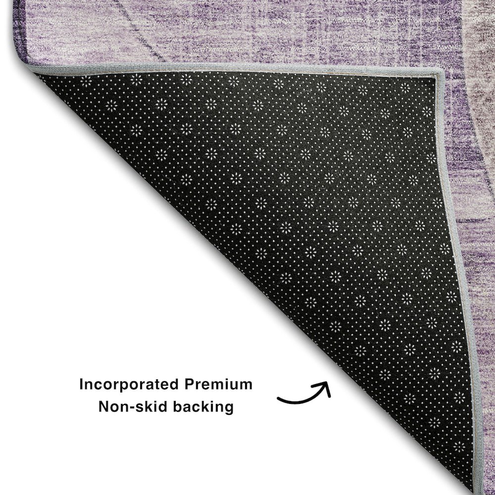 Premium Machine Washable Mayfield AMF1140 Purple 3' x 5' Rug. Picture 2