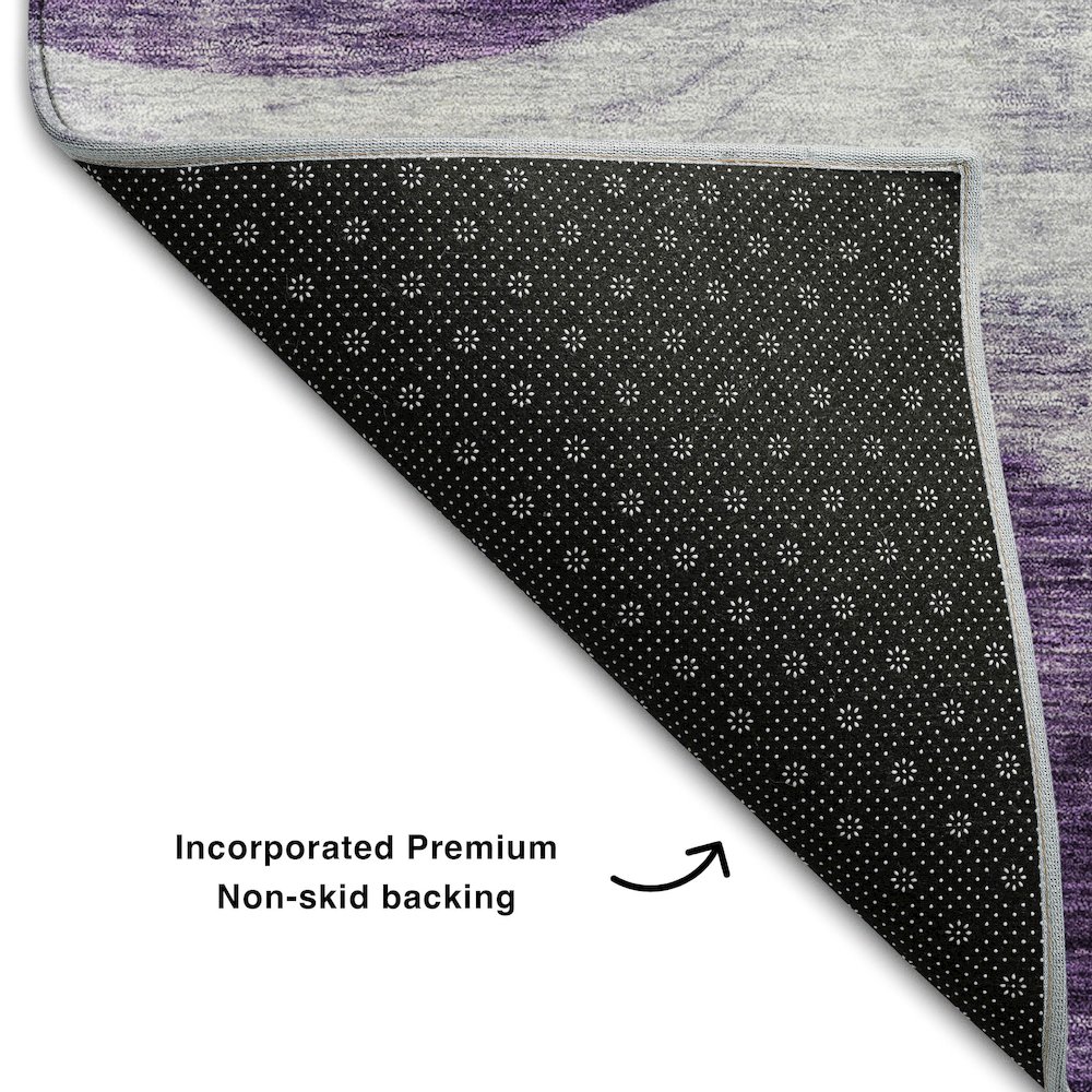 Premium Machine Washable Mayfield AMF1141 Lavender 3' x 5' Rug. Picture 2