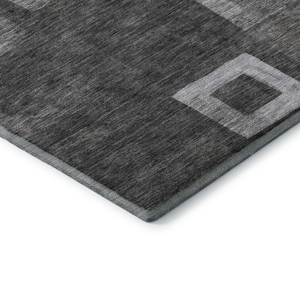 Premium Machine Washable Mayfield AMF1142 Black 3' x 5' Rug. Picture 3