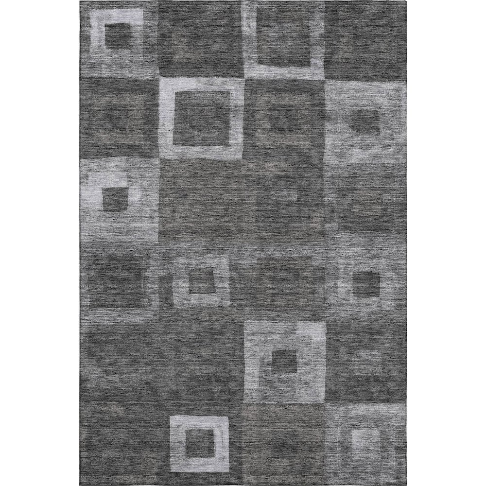 Premium Machine Washable Mayfield AMF1142 Black 8' x 10' Rug. Picture 1