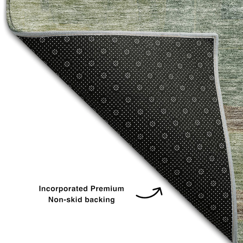 Premium Machine Washable Mayfield AMF1142 Sage 3' x 5' Rug. Picture 2