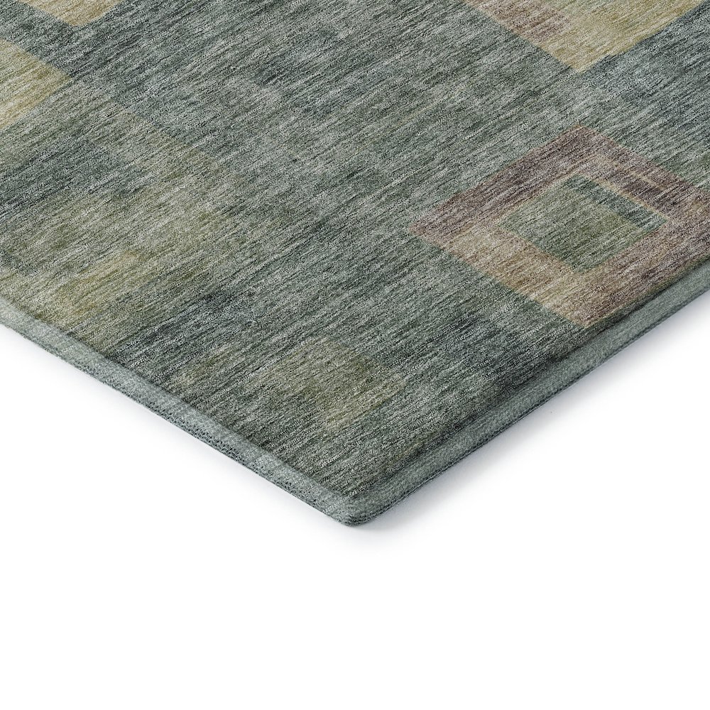 Premium Machine Washable Mayfield AMF1142 Sage 3' x 5' Rug. Picture 3