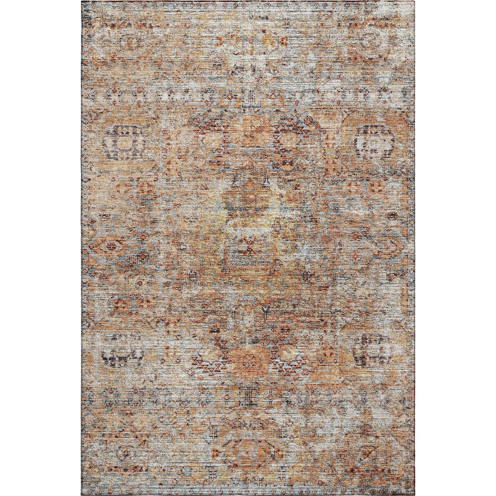 Premium Machine Washable Mayfield AMF1143 Coral 8' x 10' Rug. Picture 1