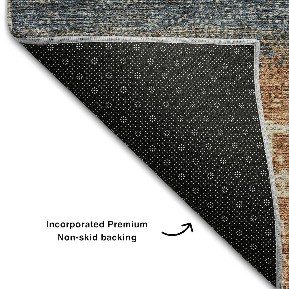 Premium Machine Washable Mayfield AMF1147 Brown 3' x 5' Rug. Picture 2